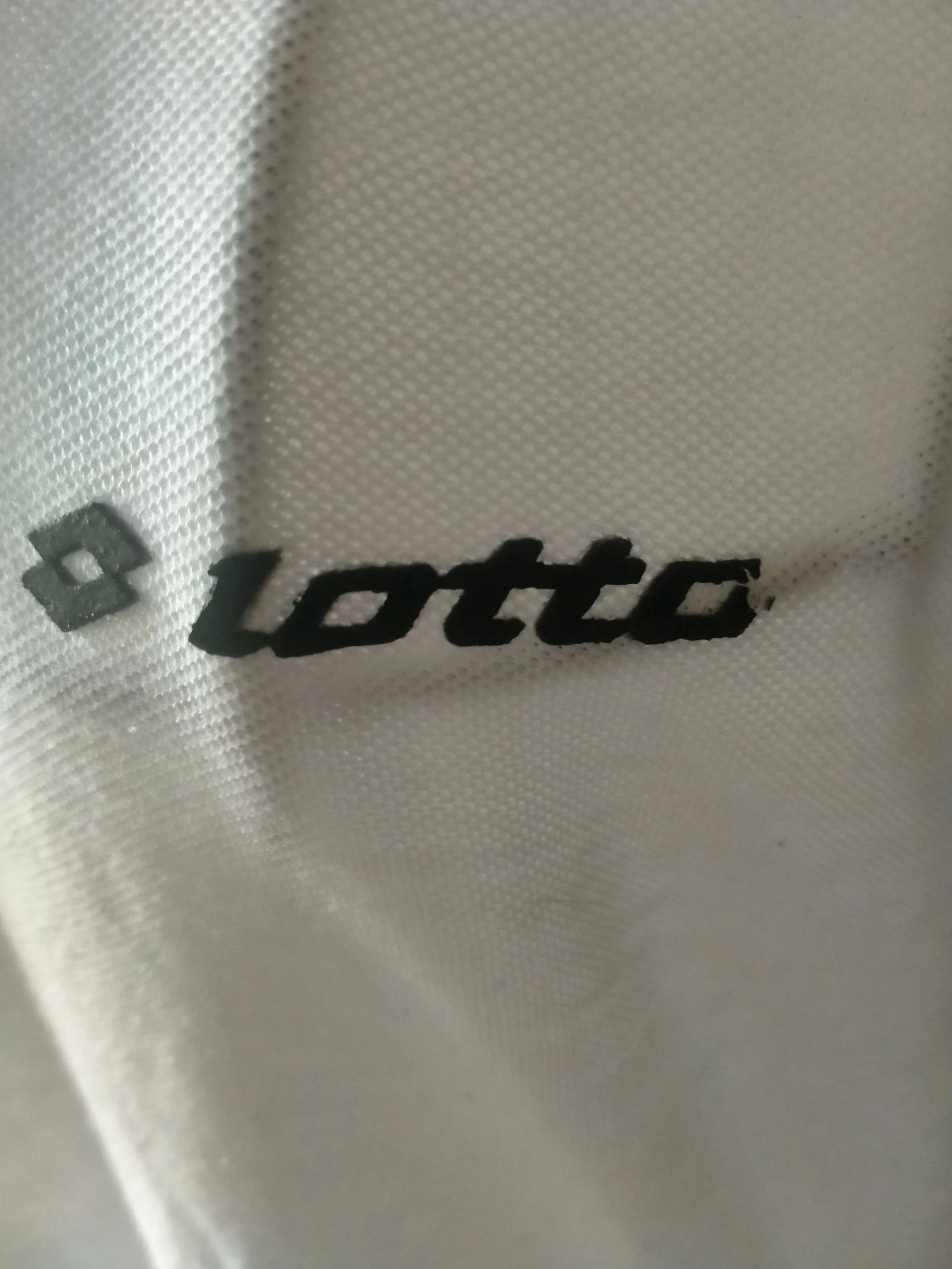 Witte Lotto polo voor heren maat S met bruine afwerking – photo 2